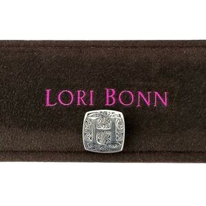 LORI BONN H Initial Sterling Silver Slide Charm For Bracelet “H Is For Hot”
